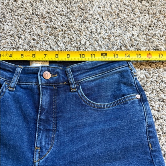 Anthropologie Pilcro The Yaya Women’s Dark Wash Mid Rise Flare Denim Jeans 28 - Picture 9 of 14